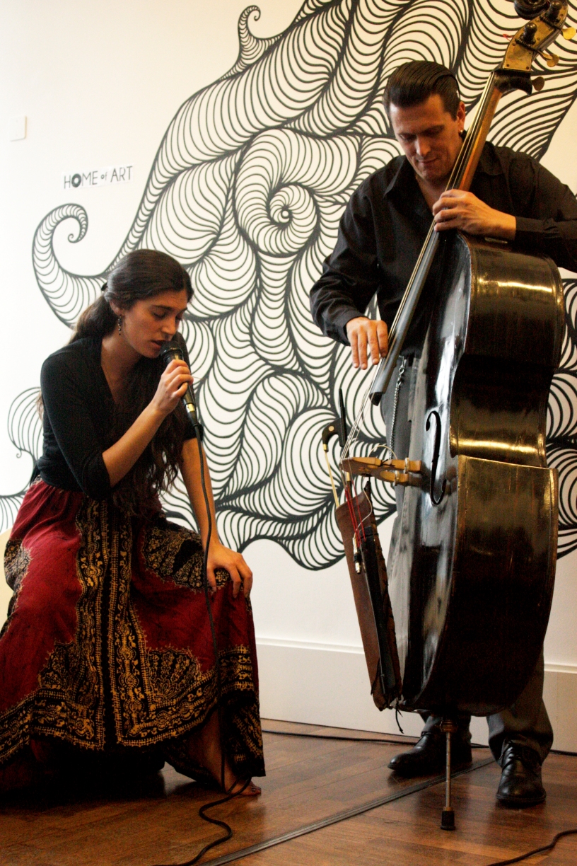 Sandra Sangiao and Ivan Kovačević of Barcelona Gipsy Klezmer Orchestra live at Home of Art in Amsterdam, 2015 www.homeofart.org